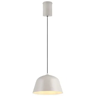 Reality Leuchten LED Pendelleuchte höhenverstellbar Metall Hellgrau Ø 30cm, Dimmfunktion, LED wechselbar, warmweiß, Esstisch-lampen & Küchenlampe-n hängend einflammig inkl. Leuchtmittel grau