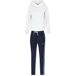 Sweatshirt TRIGEMA "TRIGEMA Bequemes Basic Homewear Set" Gr. XL, weiß Damen Sweatshirts