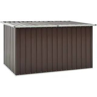 IKAYAA Gartenbox aus Metall Groß Garten Auflagenbox XXL Garten Aufbewahrungsbox Gartenbox Kissenbox Gerätebox Gartentruhe für Gartengeräten Poolzubehör Spielzeug 171 x 99 x 93 cm Braun