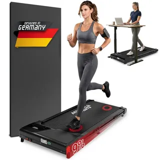 Miweba Sports Laufband Walking Pad WP100 flüsterleise & platzsparend (Laufband klein für zu Hause, Walking Pad mit Steigung, Walking Pad bis 150 Kilo, Walking Pad leise, Laufband für zu Hause, Walking Pad), Walking Pad, Laufband mit Steigung, Laufband klein schwarz