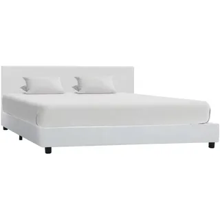 vidaXL Bettgestell 160 x 200 cm Weiß