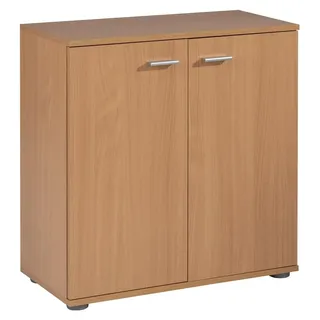 Home4You Kommode mit 2 Türen - Buche Dekor- 71 cm breit - Sideboard Mehrzweckschrank