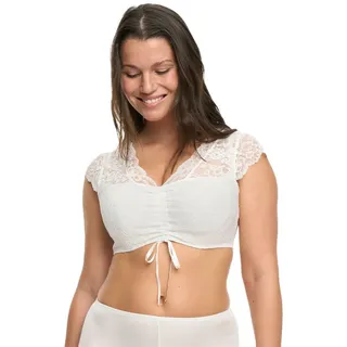 Susa Dirndlbluse Dirndlbluse kurzarm Wiesn-Zauber (Stück, 1-tlg) - beige 42