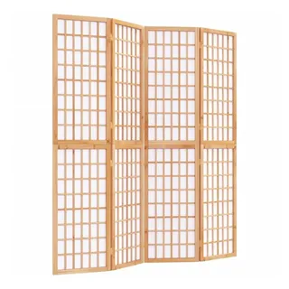 vidaXL 4-tlg. Paravent Japanischer Stil Faltbar 160x170 cm
