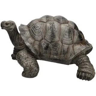 Figuren Shop GmbH Gartenfigur Gartenfigur Schildkröte XL – Tier Statue handbemalt wetterfest 48 cm