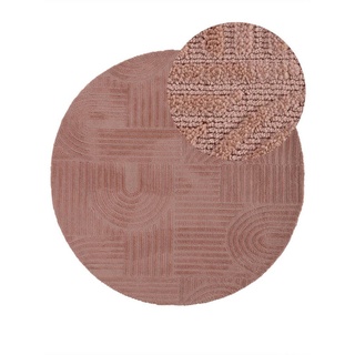 Teppich, carpetfine, rund rosa Ø 80 cm