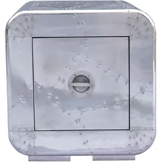 SIT Möbel Nachtschrank Airman 50 x 50 x 50 cm Silber