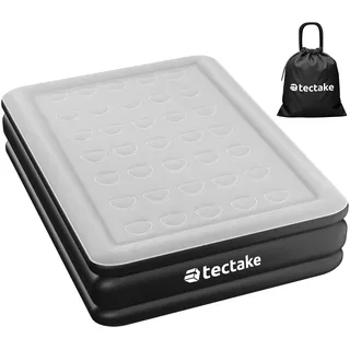 Tectake tectake® Aufblasbare Matratze, für 1 oder 2 Personen, ergonomisches Luftsäulensystem, inkl. manuellem Ventil und Tragebeutel