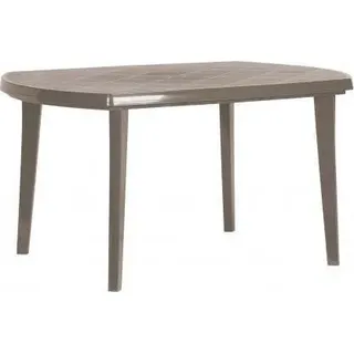 ALLIBERT Elise Gartentisch Ø 137 x 90 cm Cappuccino