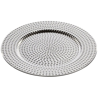 HTI-Living Dekoteller Dekoteller Glamour Ø 33 cm (Stück, 1 St., 1 Dekoteller), Platzteller Weihnachtsteller silberfarben