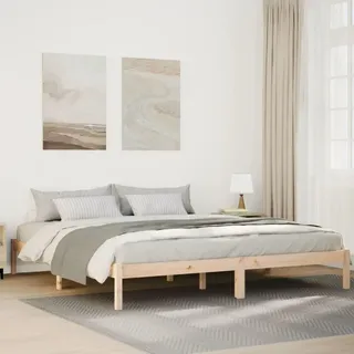 vidaXL Massivholzbett 200 x 220 cm Braun