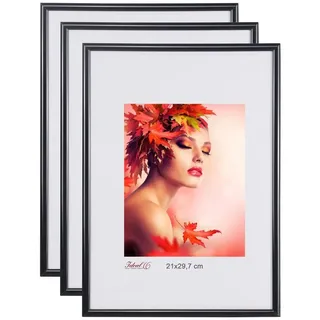 Ideal Trend Bilderrahmen Lifestyle schwarz 21x29,7 cm 3er Set