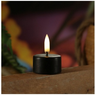 UYUNI Lighting LED-Kerze LED Teelicht Thea Uyuni Timer dimmbar bis 400 Stunden D: 4cm schwarz (1-tlg) schwarz