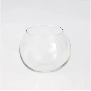 INNA-Glas Kerzenhalter Kugelvase - Dekoglas TOBI, klar, 12cm, Ø 14cm - Kerzen Glas weiß