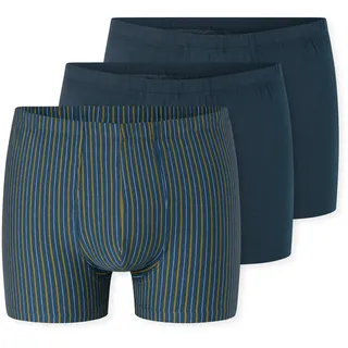 SCHIESSER Retro Short / Pant blau/grün XL 3er Pack