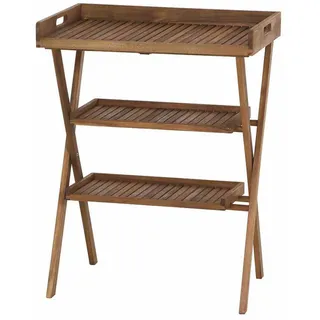 Siena Garden Caruna Tablett Tisch 45 x 70 x 91 cm braun klappbar