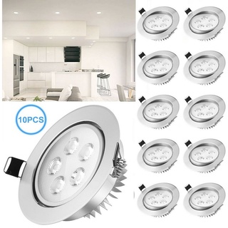 oyajia Einbauleuchte 10x LED Einbaustrahler Ultra Flach LED Spots, 3W/5W LED Spot, LED fest integriert, Wasserdicht IP44 für Wohnzimmer, Badezimmer, Büro, 230V weiß