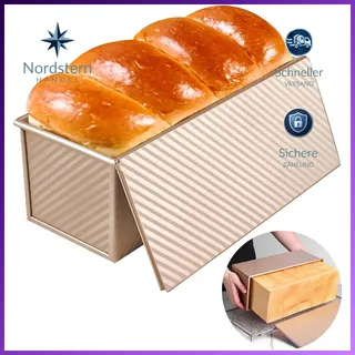 Brotbackform mit Deckel Antihaft Kastenform 2,2lb-1000g für Toastbrot Gebäck