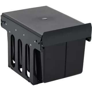 vidaXL Abfallbehälter für Küchenschrank Ausziehbar Soft-Close Abfallsorter Küchen Einbau Abfalleimer Abfallsammler Mülltrenner Mülleimer 36L