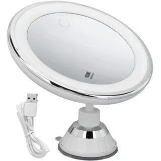 Ejoyous Kosmetikspiegel LED Beleuchtet, 10-Fach Vergrößerung Make Up Spiegel Schminkspiegel mit Saugnapf 3 Lichtfarben und Batteriebetrieb für präzises Makeup und Beauty Enthusiasten