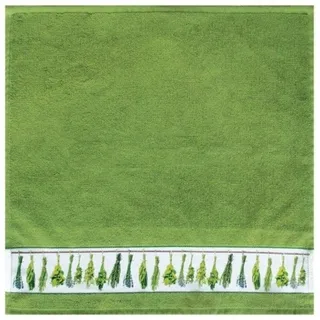 framsohn Geschirrtuch Frottier 'Kräuter' 50 x 50 cm Moos - Grün
