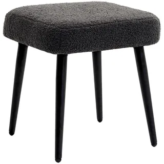 Homcom Sitzhocker Kunststoff 42 x 44 x 42 cm Dunkelgrau
