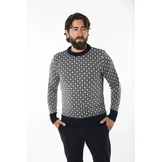 Fuza Wool of Denmark Herren Björn Wollpullover - M - midnight blue