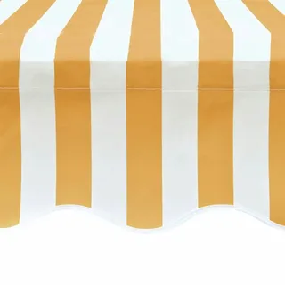 vidaXL Markisenbespannung Canvas Gelb & Weiß 4x3 m (ohne Rahmen)