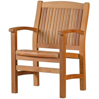 Premium Teakholz Sessel Brighton wetterfester Gartensessel aus hochwertigem Kernholz für Garten Terrasse Balkon