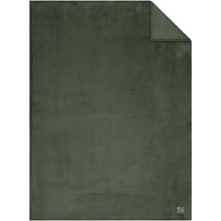 s.Oliver Kuscheldecke Kuschelsoft 150 x 200 cm Polyacryl Grün Dunkelgrün
