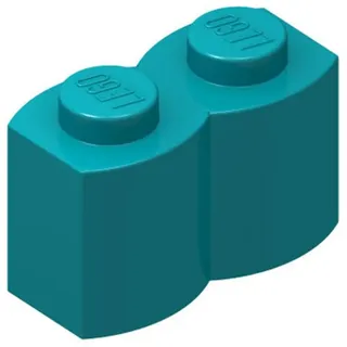 1x2 Pallisade - 50 Stück Dunkles Türkis