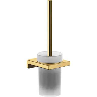 hansgrohe WC-Bürste und Behälter AddStoris, Toilettenbürstenhalter, Polished Gold Optic
