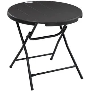 Outsunny Gartentisch Ø 80 x 73 cm Silber