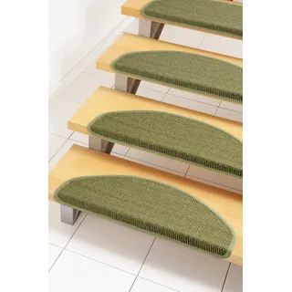 Dekowe Stufenmatte Mara S2, halbrund, Höhe: 5 mm, 100% Sisal, große Farbauswahl, selbstklebend, auch als Set 15 Stück grün