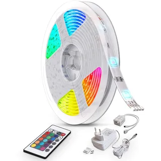 B.K.Licht LED Strip 10m 300 Leuchtmittel dimmbar RGB 1000 cm