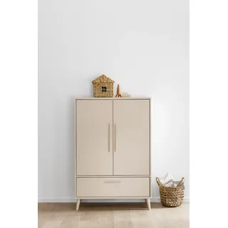Paidi Kinderkleiderschrank Eefje 95 x 139 cm Spanplatte beige lackiert
