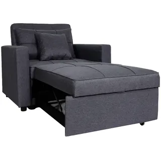 Mendler Schlafsessel Polyester 1-Sitzer Grau