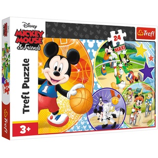 Trefl 14291 Zeit für Sport, Disney Mickey Mouse and Friends 24 Maxiteile, für Kinder ab 4 Jahren Puzzels, Farbig