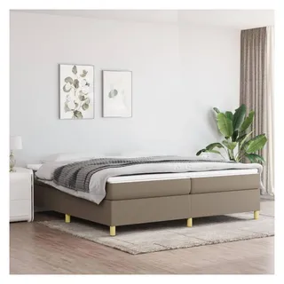 vidaXL Boxspringbett 200 x 200 cm Taupe