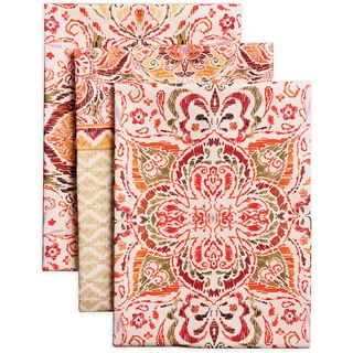 Maison d'Hermine Küchenhandtuch 100% Baumwolle (50 cm x 70 cm, Set von 3) | Küchenhandtücher Tischgeschirrtücher zum Muttertagsgeschenke Reinigen Thanksgiving und Weihnachten - Damask