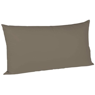 FLEURESSE Kissenbezug Satin 40 x 80 cm Grau Taupe