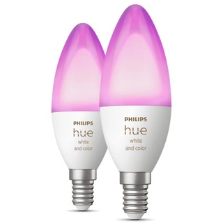 Philips Hue HUE White and Color Ambiance Doppelpack E14 Lampe 470lm