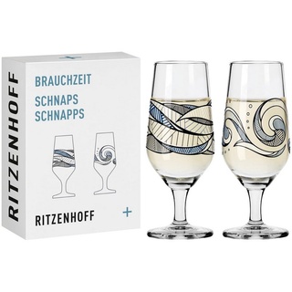Ritzenhoff Schnapsglas Brauchzeit, Kristallglas blau
