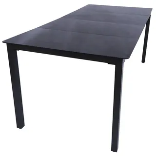 VCM Gartentisch 190 x 90 x 73 cm schwarz