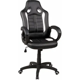 Gaming-Stuhl DUO COLLECTION "Fabio" Stühle schwarz-weiß (schwarz, weiß, hellgrau) Gamingstühle mit gepolsterten Armlehnen