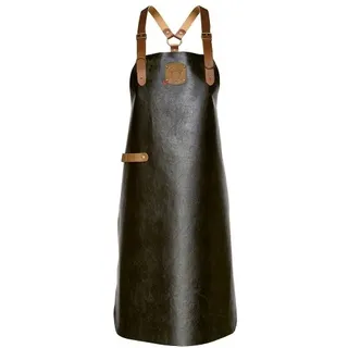 Exner 261 - Leder-Latzschürze Classic XL, B 60 x L 89 cm : schwarz 100% Leder (NA)