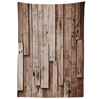 Abakuhaus Tischdecke Farbfest Waschbar Für den Außen Bereich geeignet Klare Farben, Hölzern Vintage Tenne Kunst braun|grau 140 cm x 200 cm