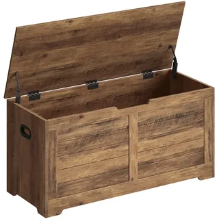 VASAGLE Sitzbank Holztruhe mit Stauraum 40 x 100 x 46 cm