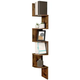 VASAGLE Eckregal 20 x 20 x 126 cm Braun