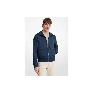 MK Bomberjacke Harrington aus Stretch-Baumwolle - Blau - Michael Kors - S